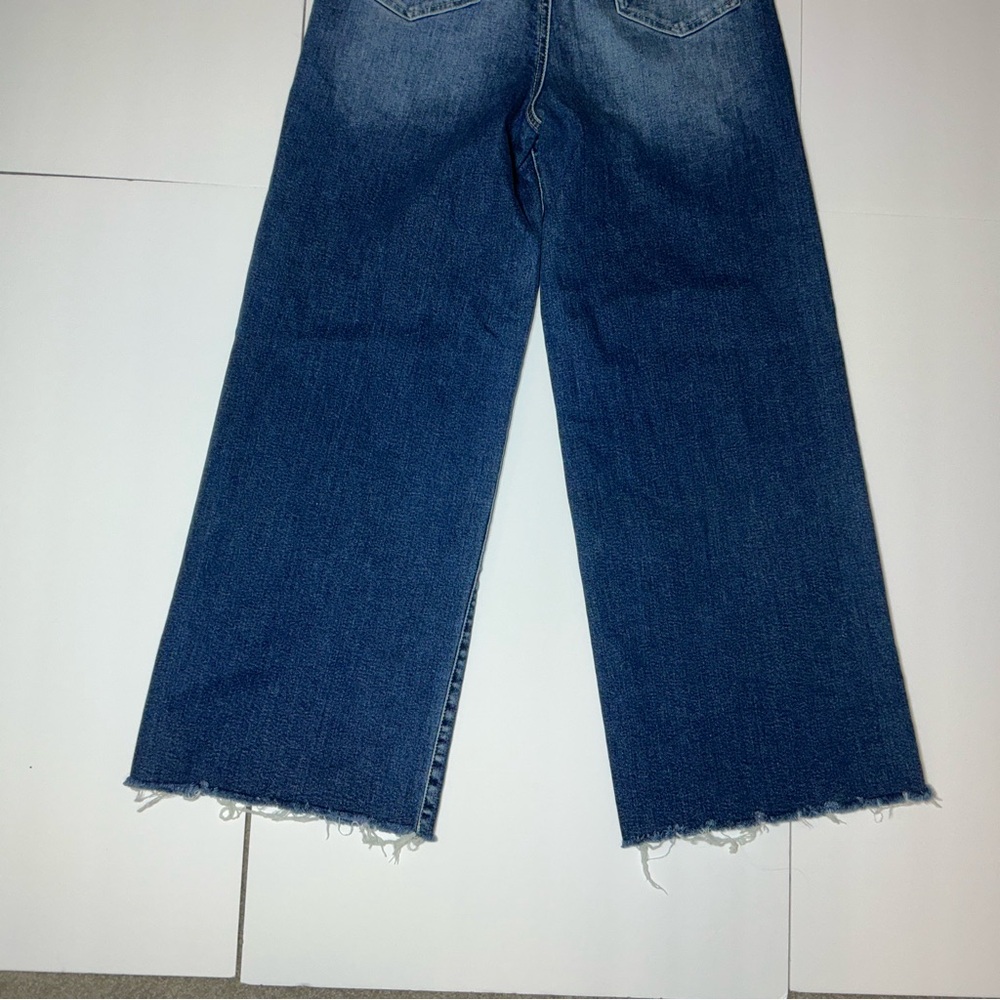 Level 99 High Rise Wide Leg Size 30 Blue raw hem - Picture 8 of 12